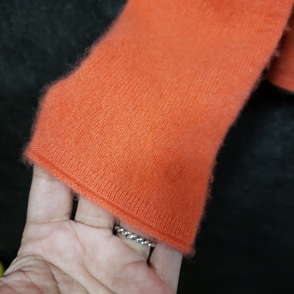 Magaschoni | Orange Cashemere Turtleneck Sweater S - Picture 4 of 6
